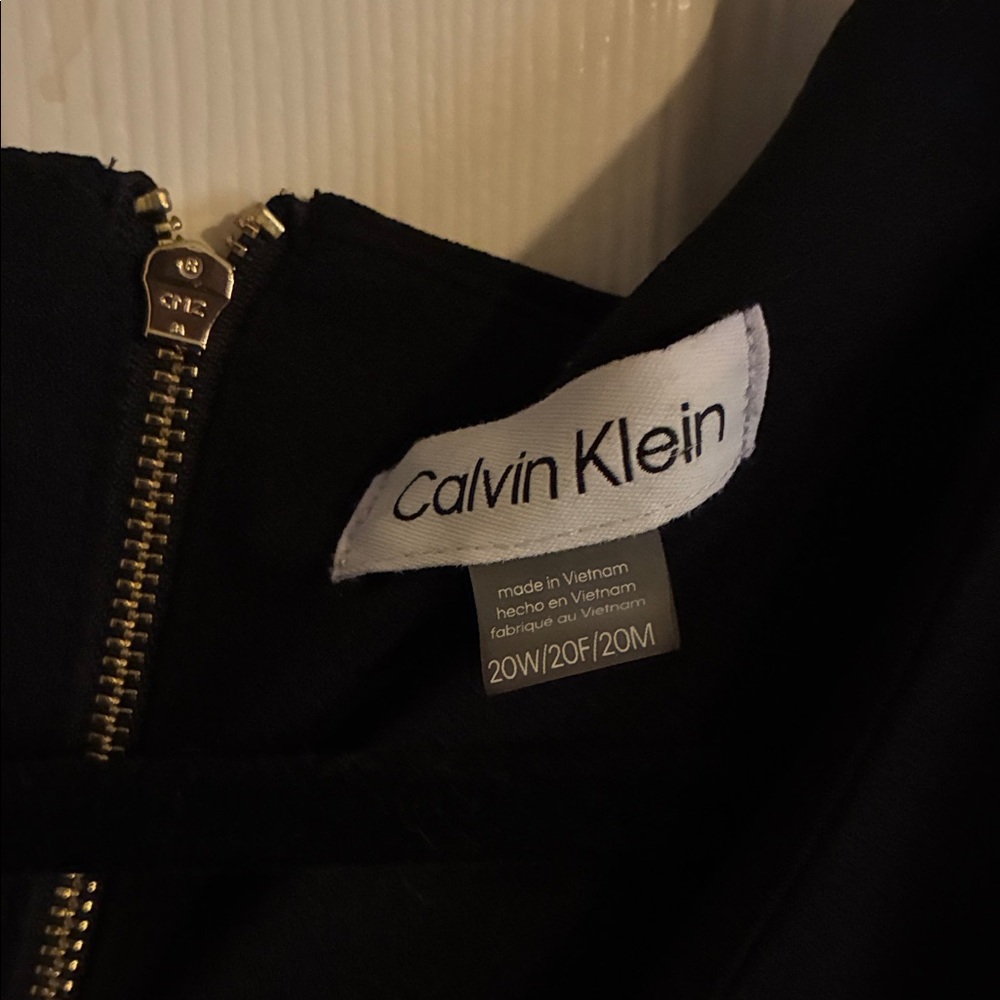 Calvin Klein Black Jumpsuit with Gold Zipper